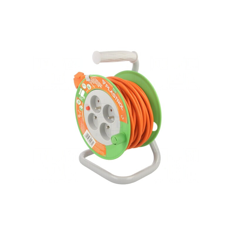 Prelungitor Bobinat 4 Prize PVC Portocaliu 3x1mm2 | Electronic-mag.ro | Componente Electronice