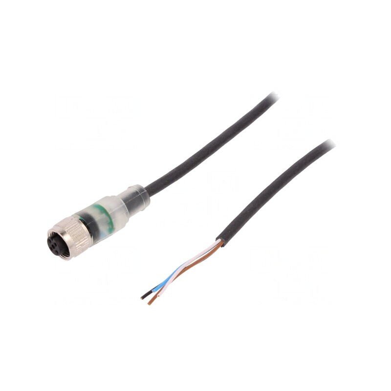 Cablu de conectare M12 4 pini drept 10m 24VAC 4A PUR | Electronic-mag.ro | Componente Electronice