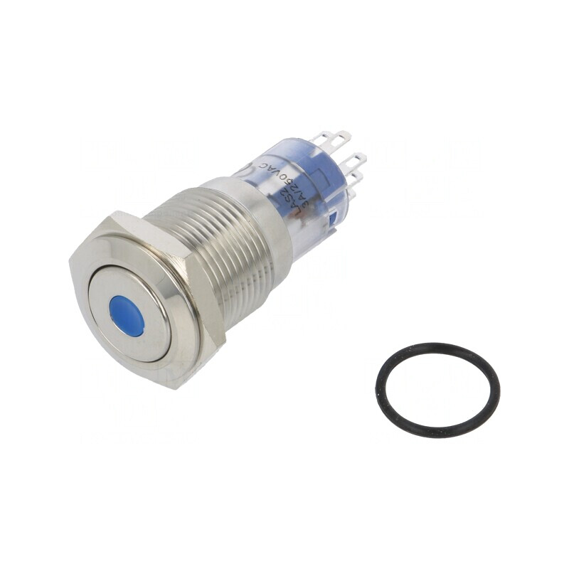 Comutator Anti-vandalism DPDT 3A 250VAC IP67 ON-(ON) 12VDC | Electronic-mag.ro | Componente Electronice