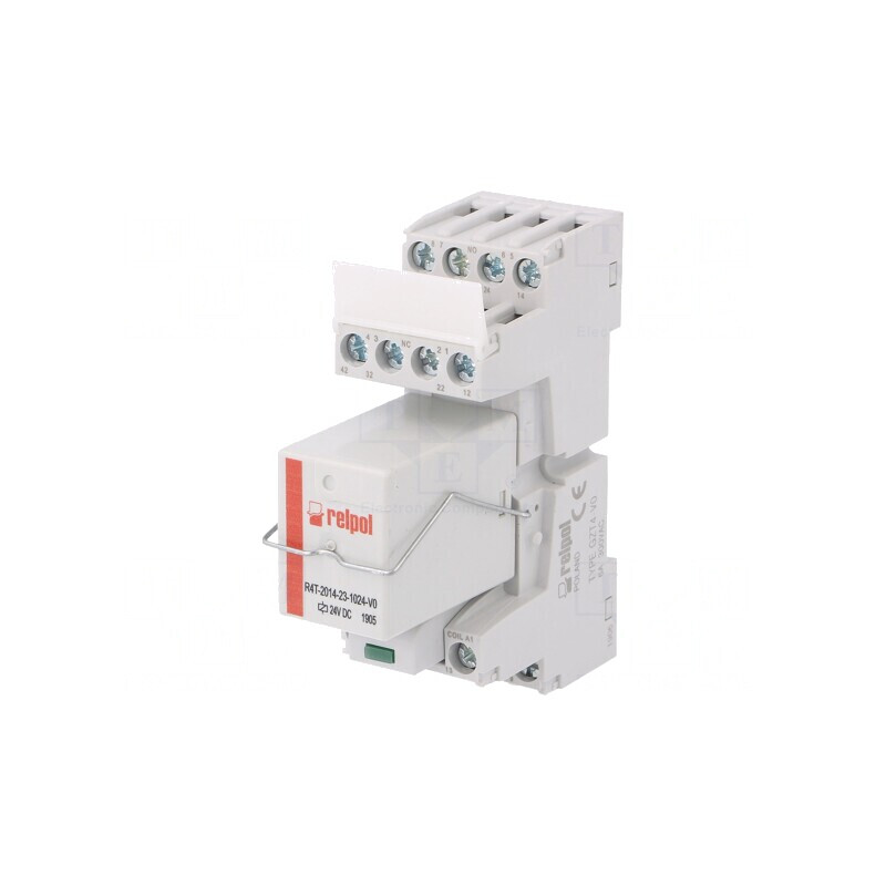 Releu intermediar 4PDT 24VDC 6A PIR4T | Electronic-mag.ro | Componente Electronice