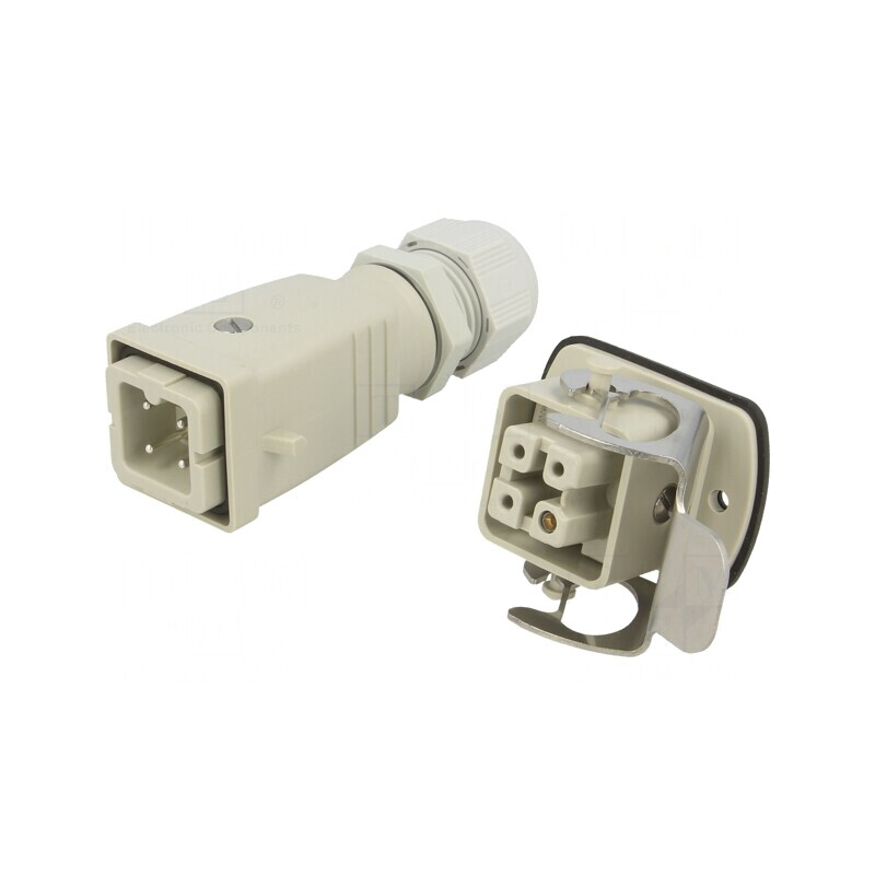 Set complet Conector HDC tată-mamă soclu-mufă 4 pini | Electronic-mag.ro | Componente Electronice
