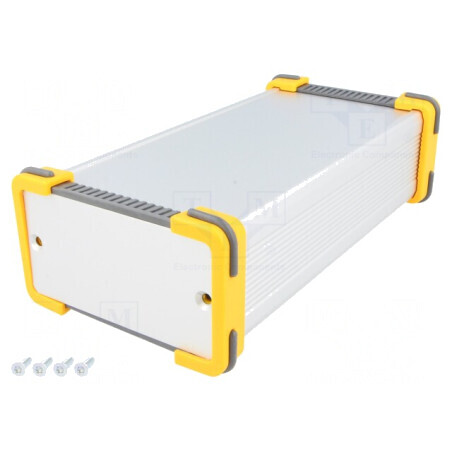 Carcasă aluminiu gri 91x160x53.5mm | Electronic-mag.ro | Componente Electronice