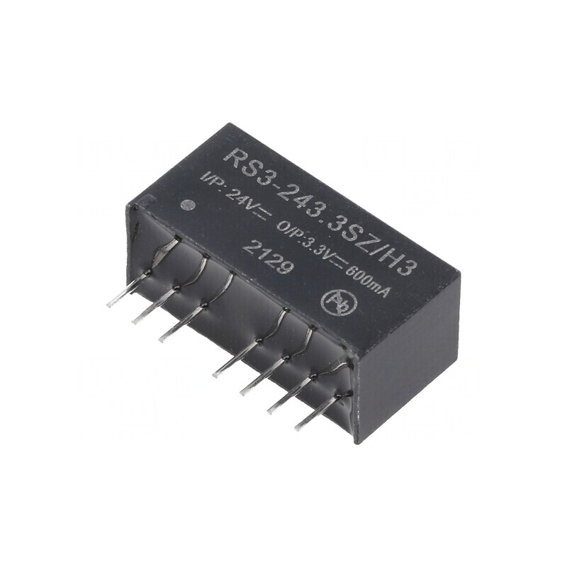 Convertor DC/DC 3W 9-27V la 3.3V 600mA SIP8 | Electronic-mag.ro | Componente Electronice