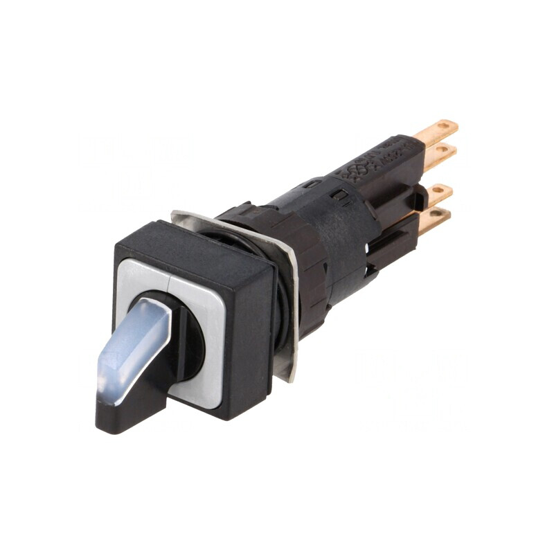Comutator rotativ 16mm alb 24V 3 poziții | Electronic-mag.ro | Componente Electronice