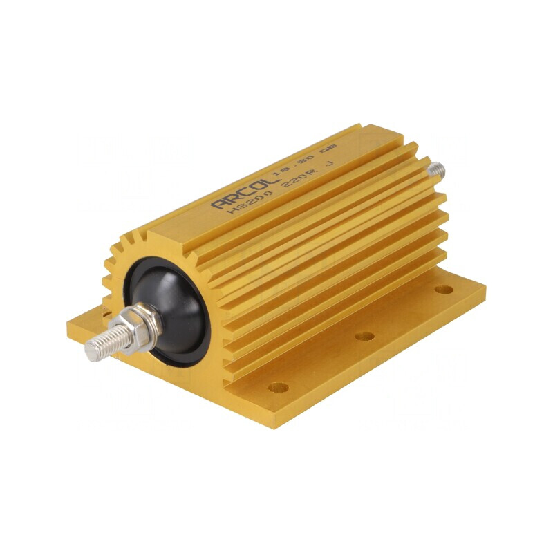Rezistor Bobinat 220Ω 200W Cu Radiator | Electronic-mag.ro | Componente Electronice