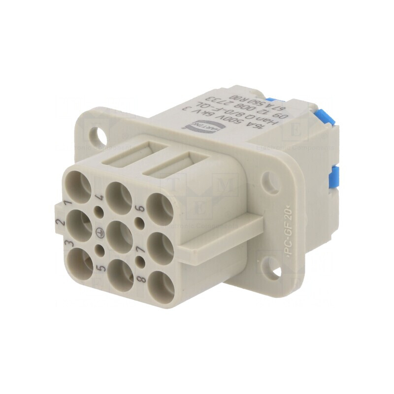 Conector HDC Inserturi de Contact Mamă Han Q 9 8 PE 16A | Electronic-mag.ro | Componente Electronice
