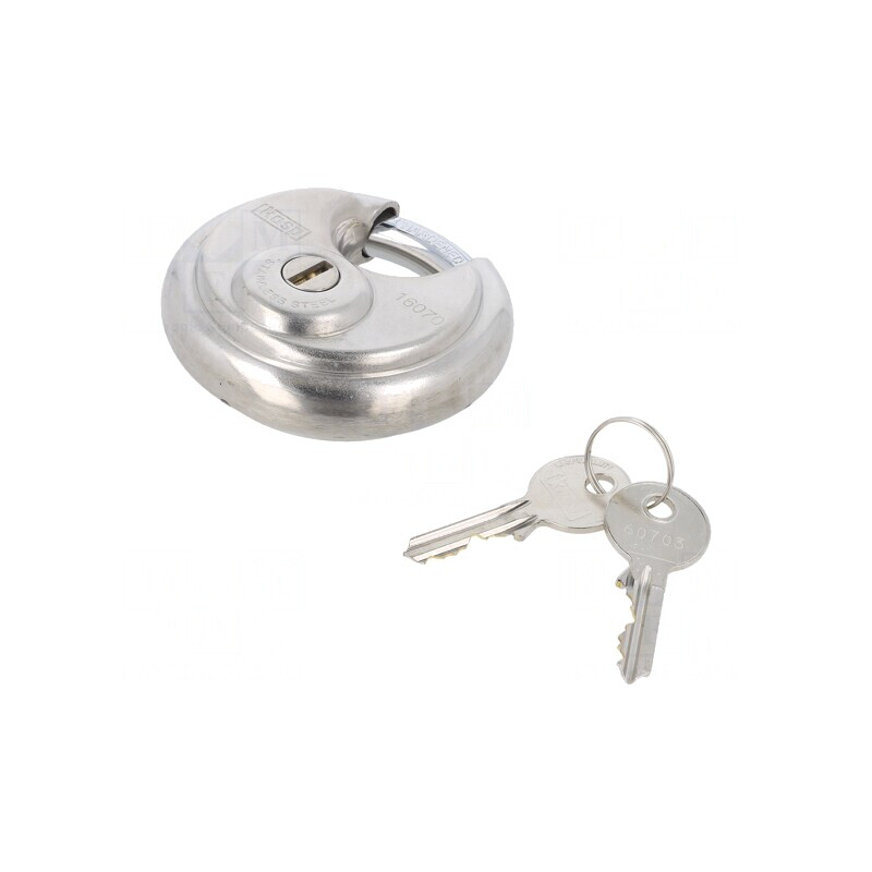 Lacăt circular din oțel inoxidabil 70mm | Electronic-mag.ro | Componente Electronice