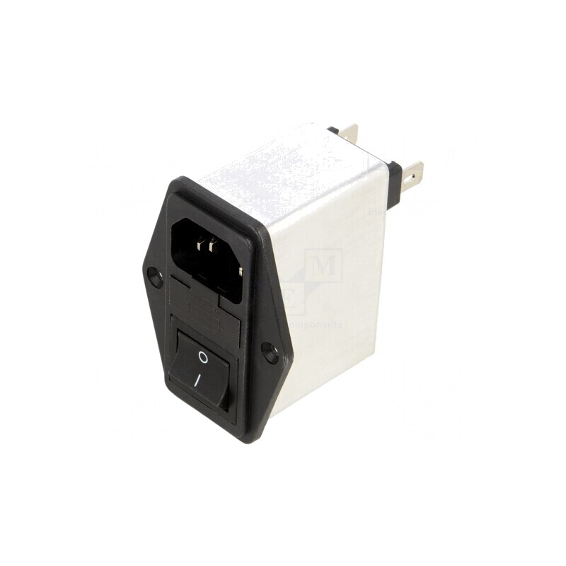 Conector de alimentare AC soclu tată 10A 250VAC C14 | Electronic-mag.ro | Componente Electronice