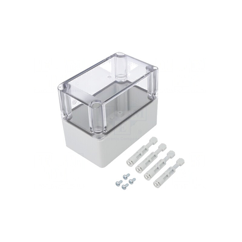 Carcasă Universală Policarbonat 75x100x100 mm Transparentă | Electronic-mag.ro | Componente Electronice