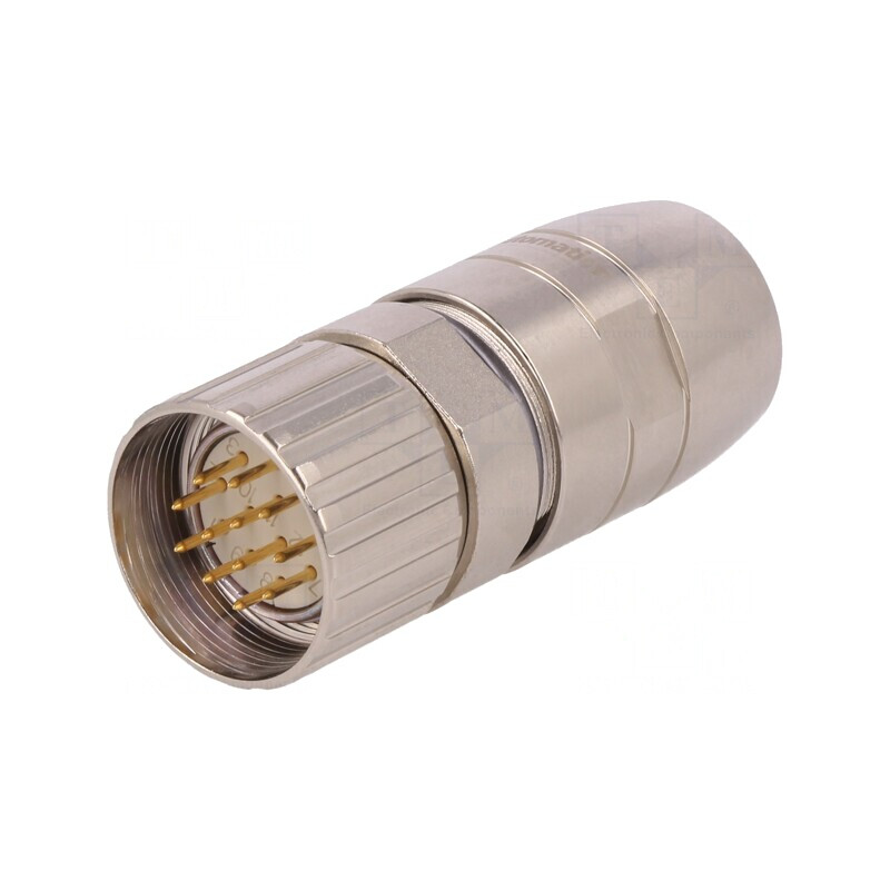 Conector M23 12 PIN Tată Lipire Cablu Drept IP67 | Electronic-mag.ro | Componente Electronice