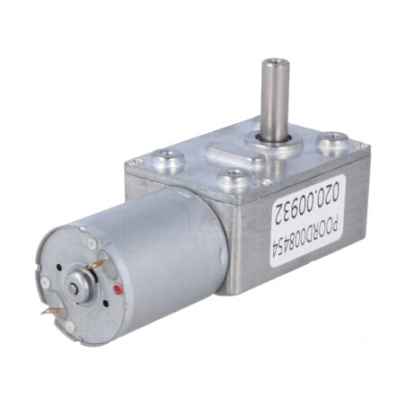 Motor DC cu Angrenaj Melcat 3-9V 1A Ax Crestătură D 37:1 | Electronic-mag.ro | Componente Electronice