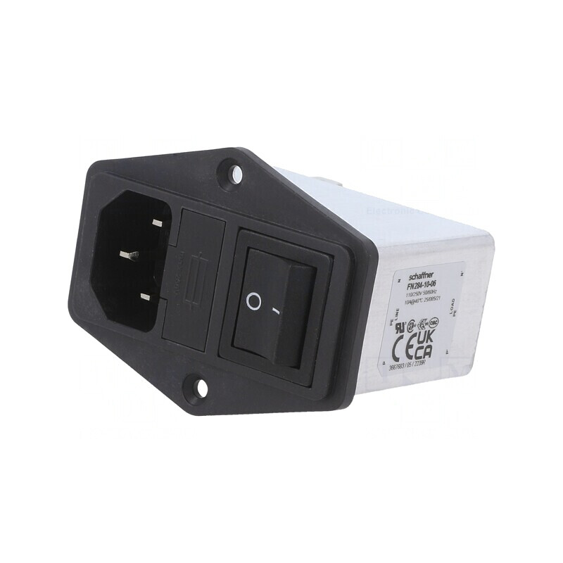 Conector Alimentare AC Soclu Tată 10A 250VAC C14 340uH | Electronic-mag.ro | Componente Electronice