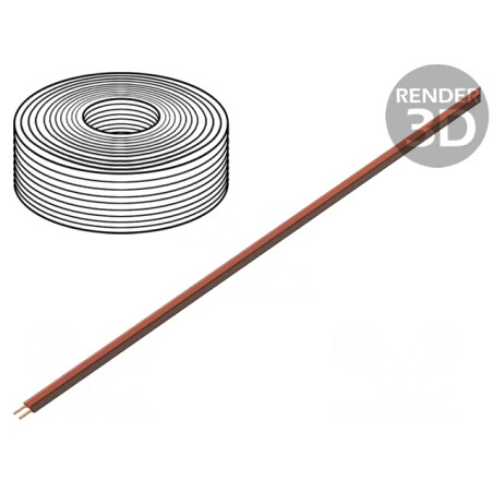 Cablu Electric LiYz 2x0,25mm2 350V, 50m, Maro/Roșu | Electronic-mag.ro | Componente Electronice