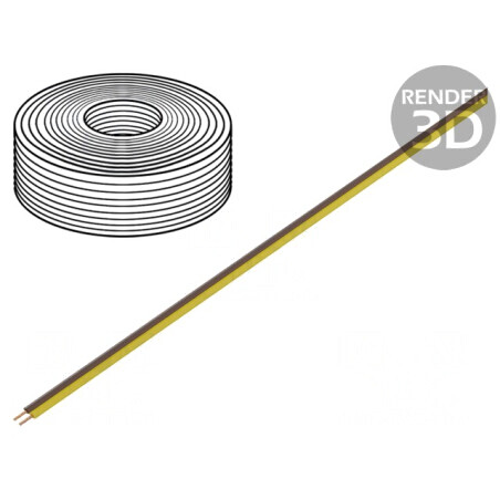 Cablu Electric LiYz 2x0.25mm2 50m Maro/Galben | Electronic-mag.ro | Componente Electronice