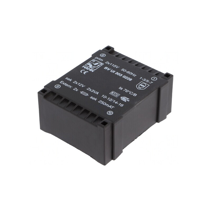 Transformator încapsulat 6VA 12V 250mA | Electronic-mag.ro | Componente Electronice Transformator încapsulat 6VA 12V 250mA | Electronic-mag.ro | Componente Electronice