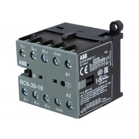 Contactor 3P NO cu Contacte Auxiliare 24VDC 6A | Electronic-mag.ro | Componente Electronice