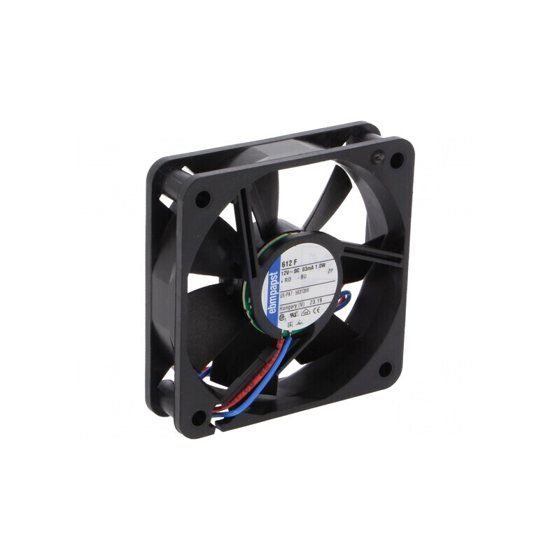 Ventilator DC Axial 60x60x15mm 12V 29m3/h 27dBA | Electronic-mag.ro | Componente Electronice