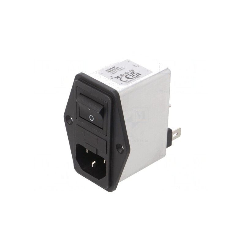 Conector de Alimentare AC C14 6A 250VAC | Electronic-mag.ro | Componente Electronice