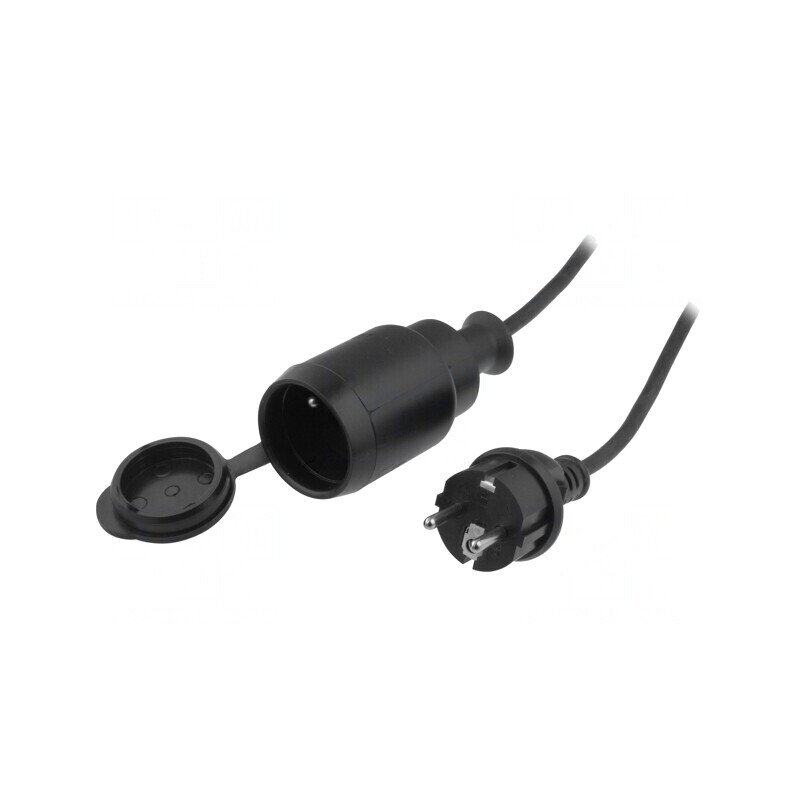 Prelungitor Alimentare 15m Negru 10A | Electronic-mag.ro | Componente Electronice