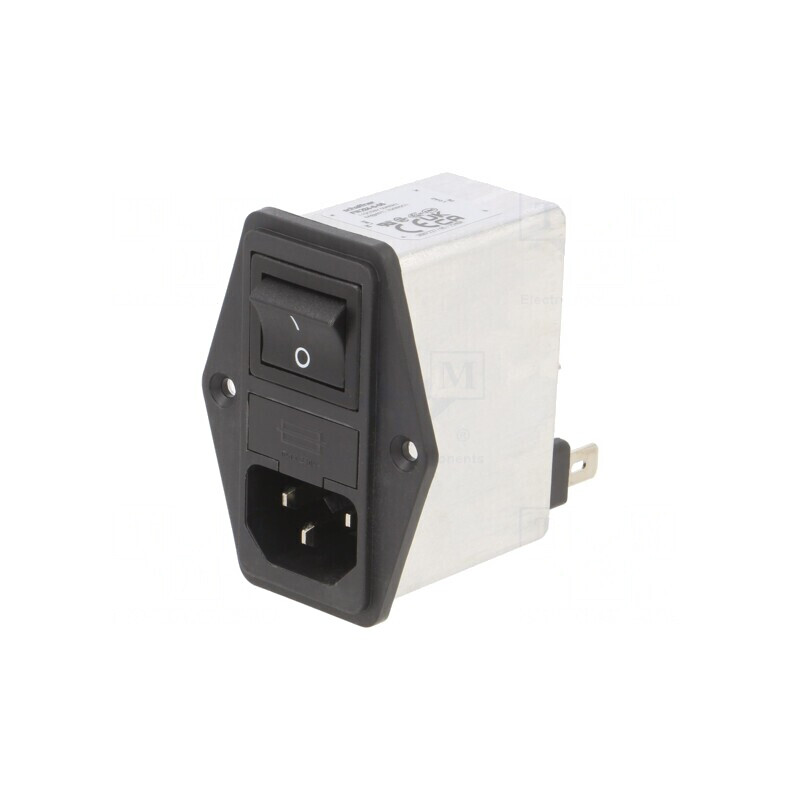 Conector Alimentare AC Soclu Tată 6A 250VAC C14 | Electronic-mag.ro | Componente Electronice
