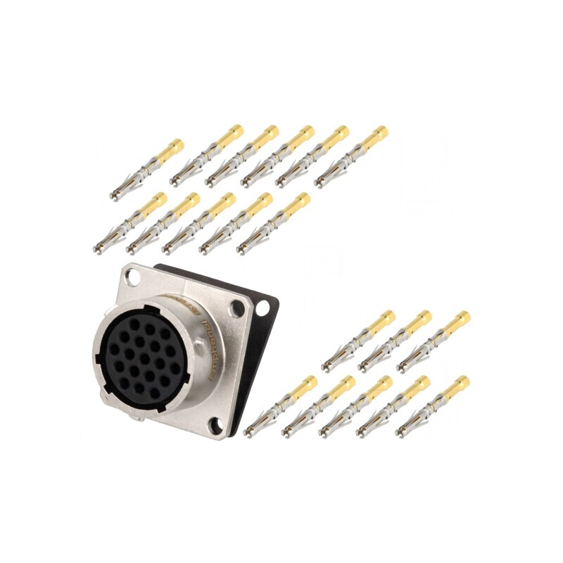 Conector Circular RT360 Soclu Mamă Crimpat 19 PIN 7.5A IP67 | Electronic-mag.ro | Componente Electronice