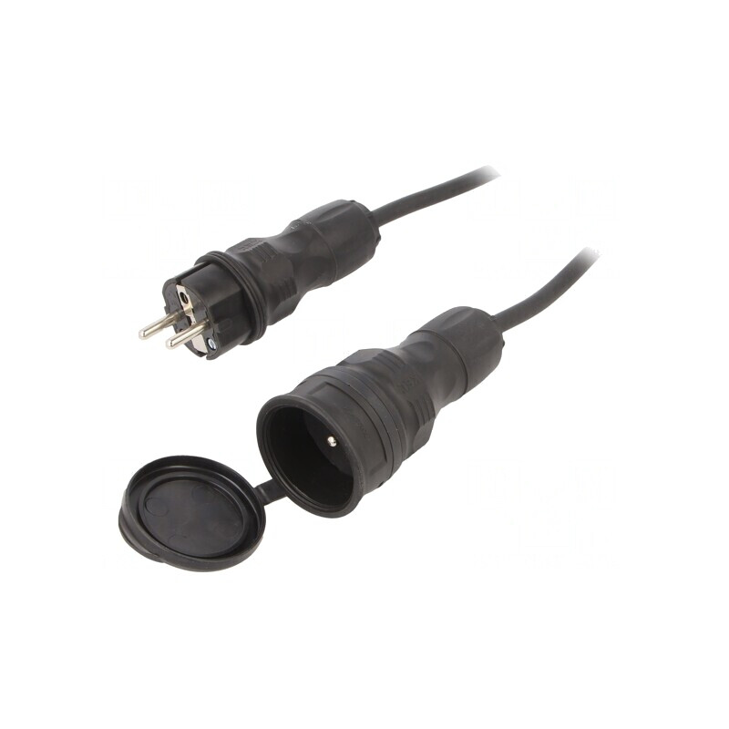 Prelungitor Alimentare 5m Negru 16A | Electronic-mag.ro | Componente Electronice
