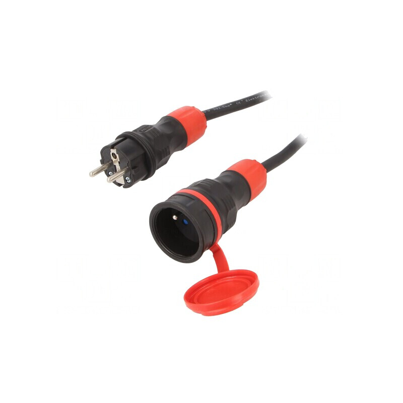 Prelungitor Alimentare Negru 5m 16A | Electronic-mag.ro | Componente Electronice