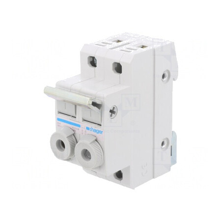 Separator cu Fuzibil 10x38mm pentru Șină DIN 20A 400V 2 Poli | Electronic-mag.ro | Componente Electronice