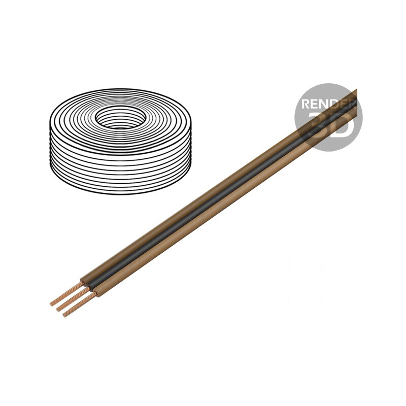 Cablu bandă Cu 3x0,14mm2 PVC 50m 250V | Electronic-mag.ro | Componente Electronice