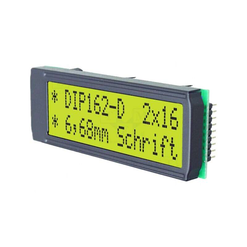 Afișaj LCD Alfanumeric 16x2 68x26,8mm LED | Electronic-mag.ro | Componente Electronice