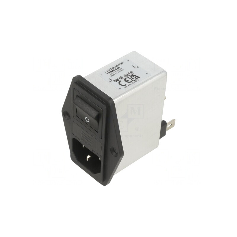 Conector Alimentare AC Soclu Tată 6A 250VAC C14 | Electronic-mag.ro | Componente Electronice