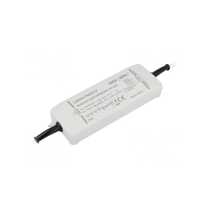 Alimentator LED 30W 700mA 185-265VAC IP64 | Electronic-mag.ro | Componente Electronice