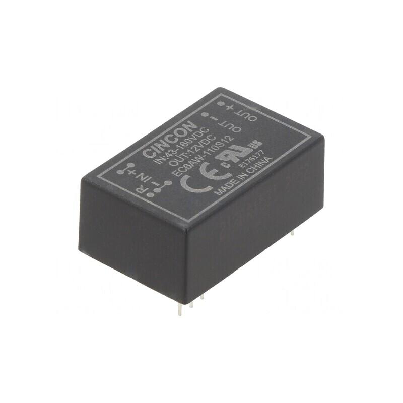 Convertor DC/DC 10W 43-160V la 12V 835mA THT EC6AW-110S12 | Electronic-mag.ro | Componente Electronice