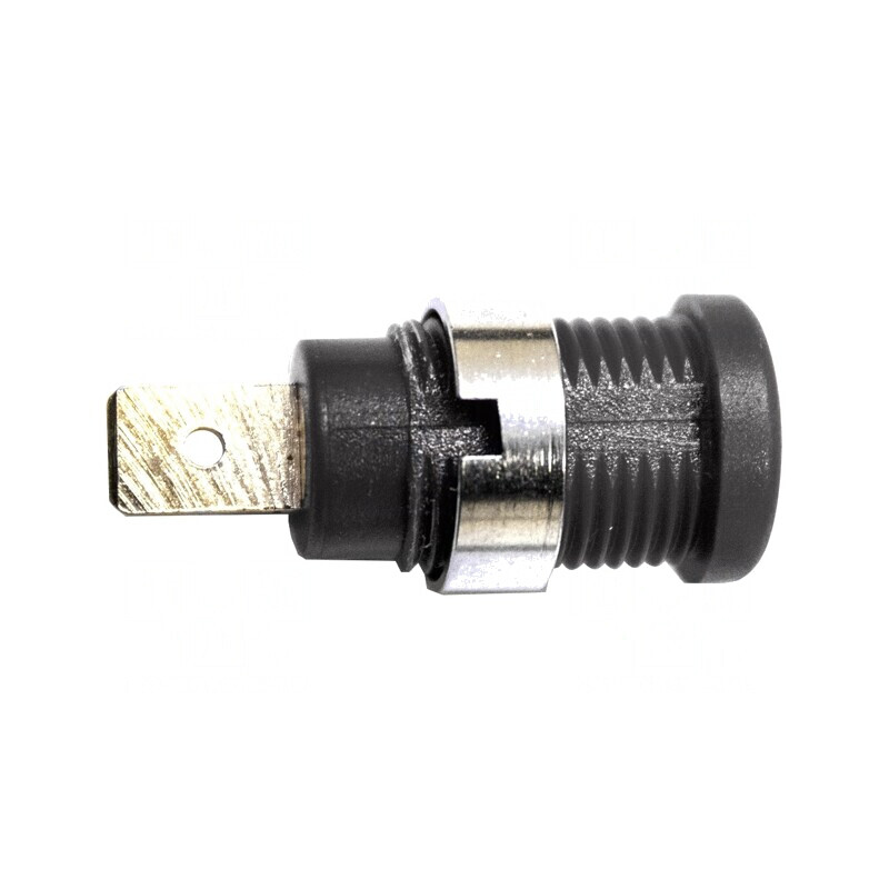 Banana Neagră 4mm 36A 1kV Aurită Poliamidă | Electronic-mag.ro | Componente Electronice