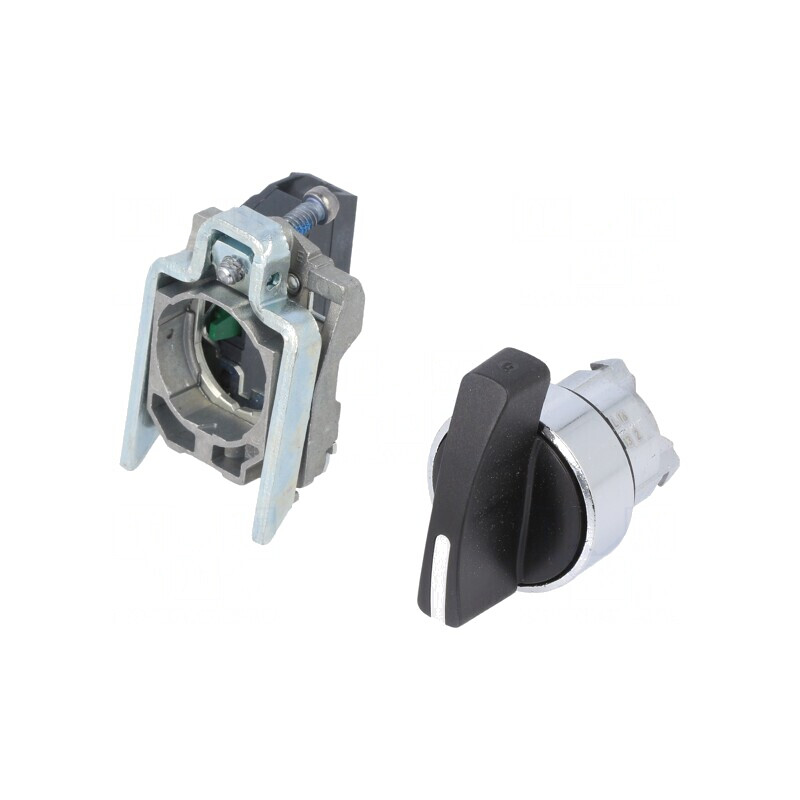 Comutator Rotativ 22mm Negru NO 3A 240VAC 0.55A 125VDC | Electronic-mag.ro | Componente Electronice