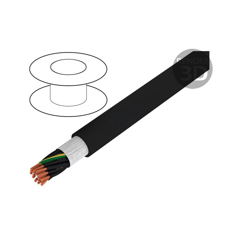 Cablu Electric Rotund HELULIGHT® 2,5 mm² PVC Negru | Electronic-mag.ro | Componente Electronice