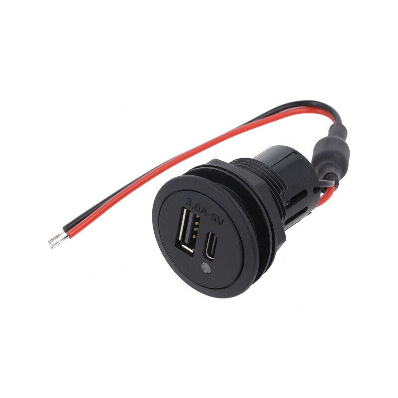 Încărcător Auto USB-A și USB-C 3.6A 5V | Electronic-mag.ro | Componente Electronice