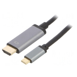 Adaptor HDMI 2.0 USB-C 1.8m Gri | Electronic-mag.ro | Componente Electronice