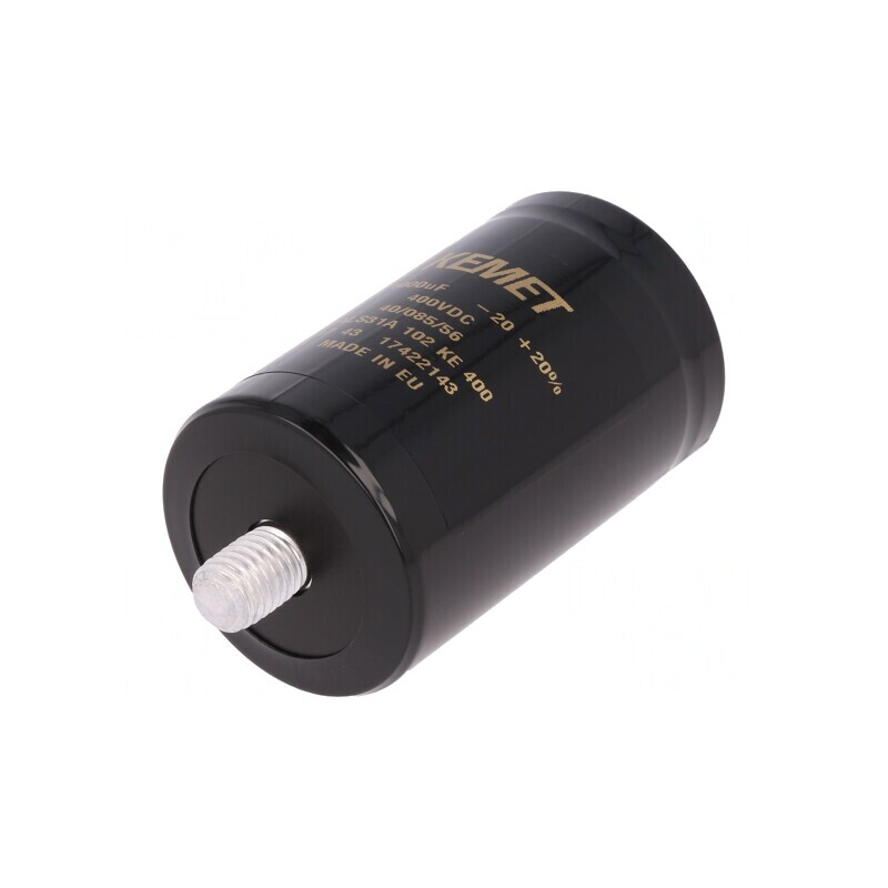 Condensator electrolitic 1mF 400VDC Ø51x82mm Raster 22.2mm | Electronic-mag.ro | Componente Electronice
