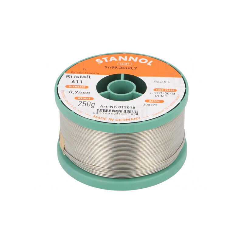 Sârmă de lipit fără plumb 0,7mm 250g | Electronic-mag.ro | Componente Electronice