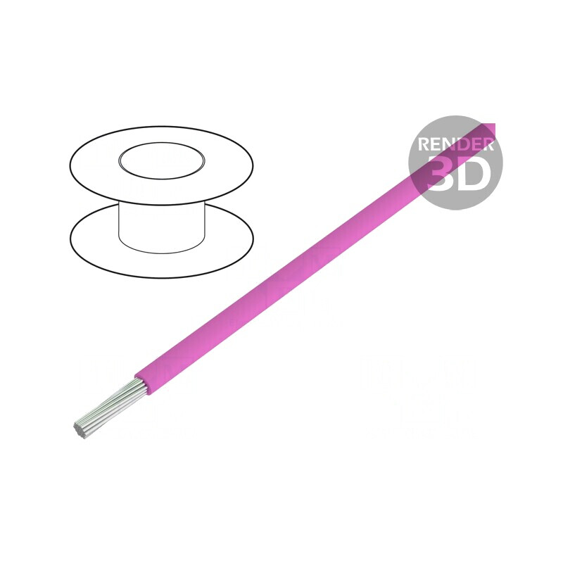 Cablu electric litat 16AWG PVC roz 30,5m 300V | Electronic-mag.ro | Componente Electronice