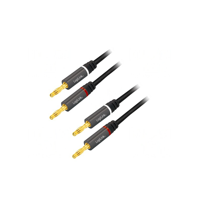 Cablu mufă banană 4mm 3m aurit | Electronic-mag.ro | Componente Electronice