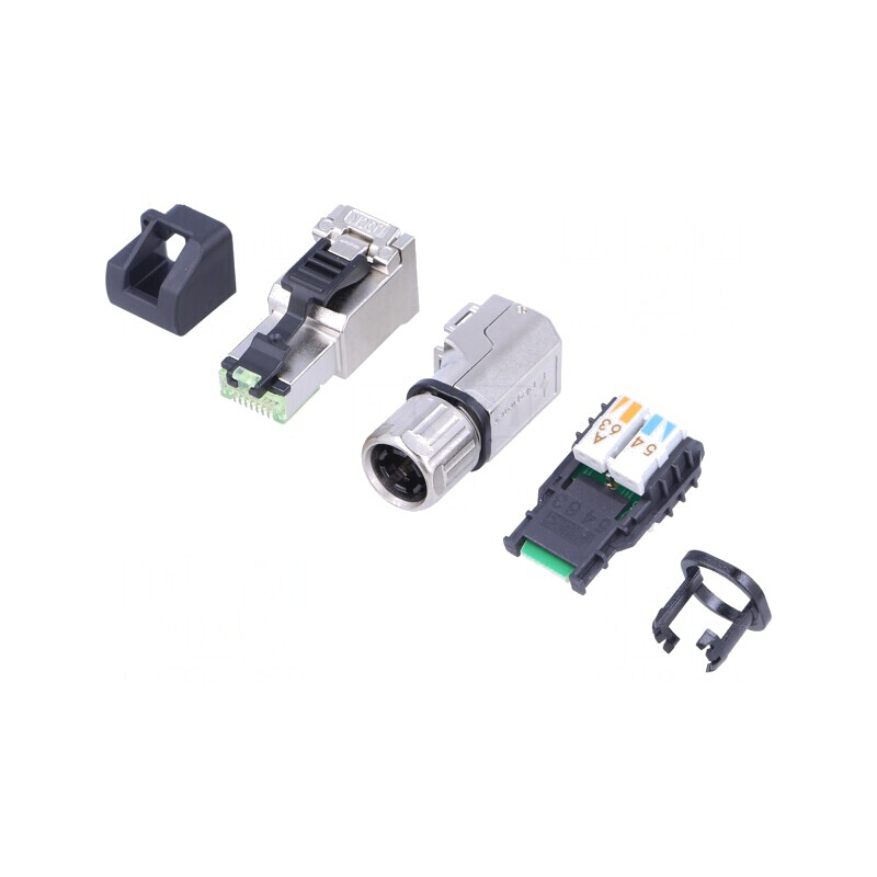 Mufă RJ45 Cat 6a Ecranată cu Capacul de Protecție Aurit | Electronic-mag.ro | Componente Electronice