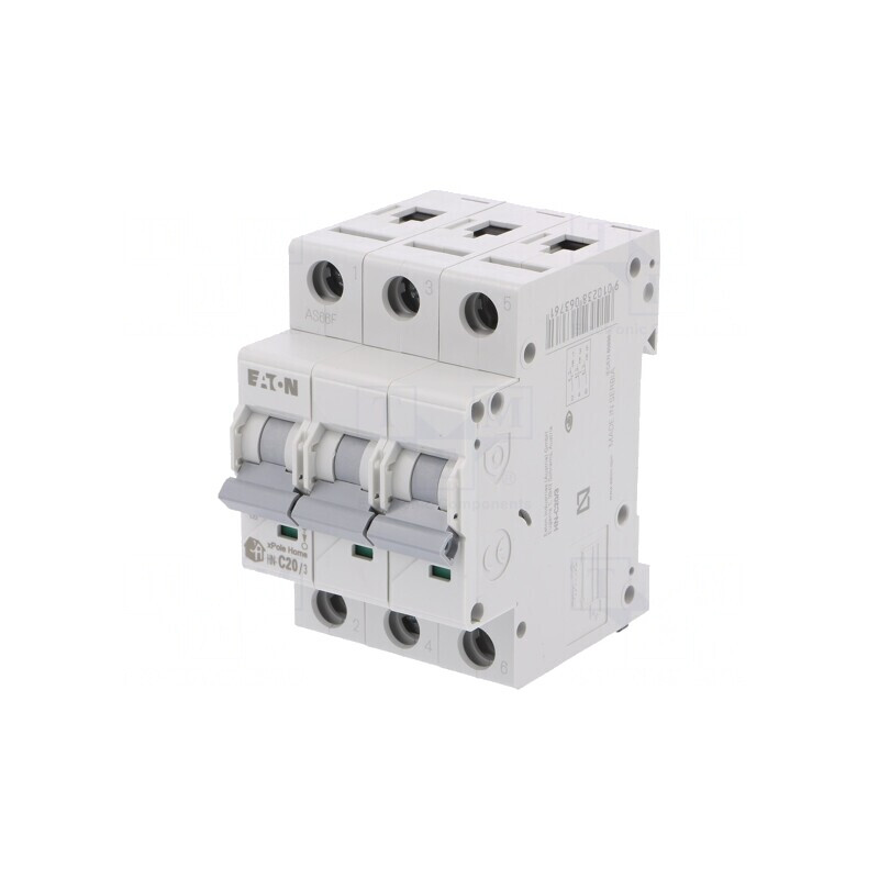 Întrerupător de Supracurent 20A 3 Poli 6kA 230/400VAC | Electronic-mag.ro | Componente Electronice