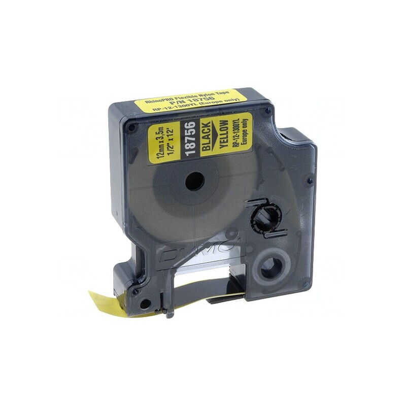 Bandă Etichetare 12mm x 3,5m Galben/Negru | Electronic-mag.ro | Componente Electronice