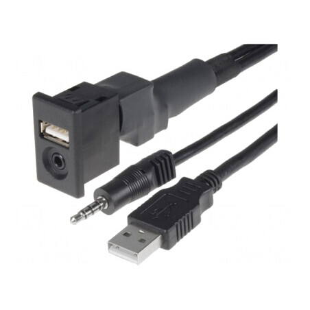 Adaptor USB/AUX Mitsubishi Jack 3,5mm 4pin USB A | Electronic-mag.ro | Componente Electronice