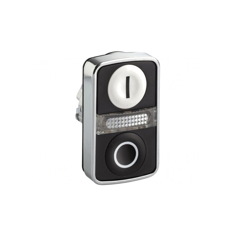 Comutator dublu 22mm alb/negru IP66 | Electronic-mag.ro | Componente Electronice