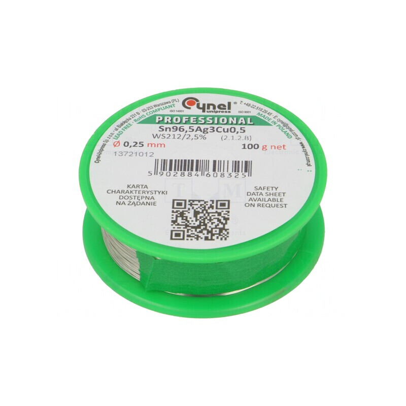 Sârmă de Lipit Fără Plumb 0,25mm 100g | Electronic-mag.ro | Componente Electronice