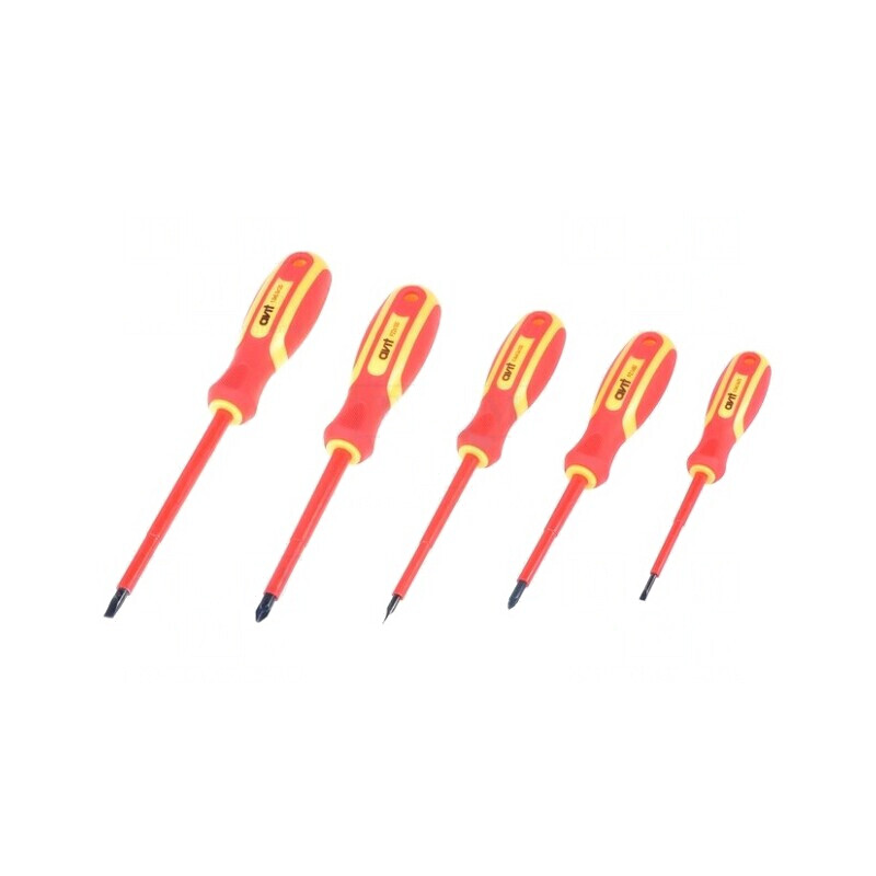 Set Șurubelnițe Pozidriv și Plate 1kVAC 5 Bucăți | Electronic-mag.ro | Componente Electronice