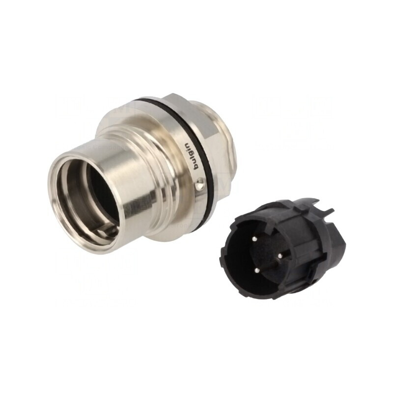 Conector Circular Soclu Tată 3 PIN Buccaneer 6000 Nichelat | Electronic-mag.ro | Componente Electronice
